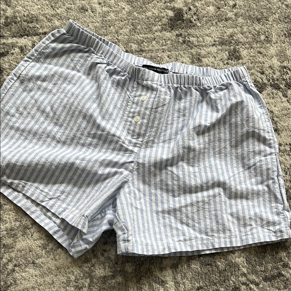Classic Blue Striped Women’s Shorts